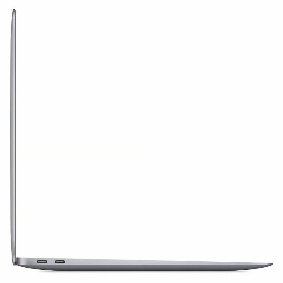 MacBook Air M1 fermé, vue de profil fine